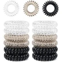 luxuskollektion 12er Spiral Haargummis Telefonkabel Elastisch Damen Haarband