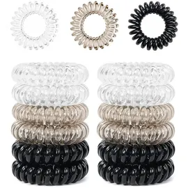 luxuskollektion 12er Spiral Haargummis Telefonkabel Elastisch Damen Haarband
