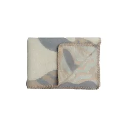 Røros Tweed - Fugl og Fisk Baby Wolldecke, grau / beige