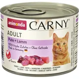 Animonda Carny Adult 200g Dose Katzennassfutter Sparpaket 12 x 200 Gramm Pute + Lamm