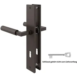 MS Beschläge Langschildgarnitur Baustil Anthrazit Buntbart