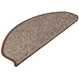 Karat Velours Stufenmatte Lyon Meliert Braun 23,5 x 65 cm Halbrund