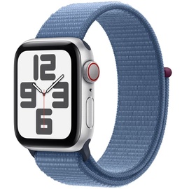 Apple Watch SE GPS 40 mm Aluminiumgehäuse silber, Sport Loop winterblau