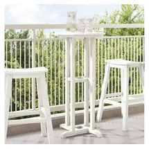 vidaXL Bartisch 55 x 55 x 107 cm Weiß