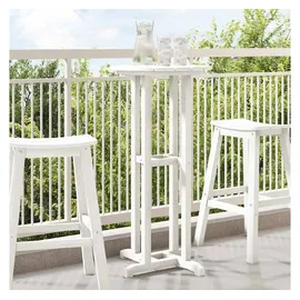 vidaXL Bartisch 55 x 55 x 107 cm Weiß