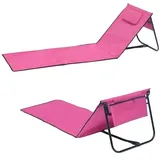 Lex Strandliege Strandmatte Sonnenmatte Badematte Liege faltbar mit Tasche pink : Pink