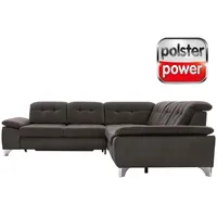 polsterpower Ecksofa - Saddle anthrazit - Basismodell - rechts Sofa