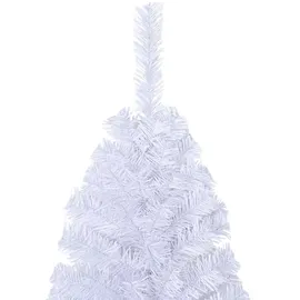 vidaXL Künstlicher Weihnachtsbaum mit Dicken Zweigen Weiß 180 cm PVC