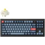 Keychron V3 Max QMK/VIA Wireless Mechanische Tastatur, 2.4 GHz/Bluetooth/USB-C 3-Mode RGB, Programmierbare Makros, Hot-Swap PBT Tastenkappen für Mac Windows Gateron Jupiter Banana