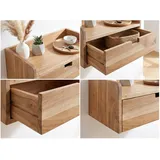 FineBuy Hängeregal 45 x 30 cm Braun