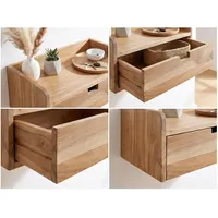 FineBuy Hängeregal 45 x 30 cm Braun