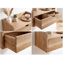 FineBuy Hängeregal 45 x 30 cm Braun