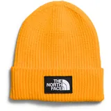 THE NORTH FACE Logo Box Cuffed Unisex Beanie-Mütze, Summit Gold, One Size