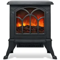 NAIZY Elektrokamin mit Flammeneffekt & Heizung Elektrische Kamine Energiesparend 750W/1500W einstellbar elegantem LED Kaminfeuer
