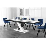 Design Esstisch Tisch HEN-111 Hochglanz ausziehbar 160 bis 256 cm