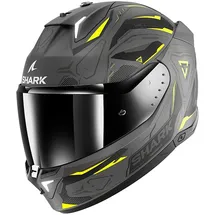 Shark Skwal i3 Linik Integralhelm - Matt Grau/Gelb/Dunkelgrau / XL