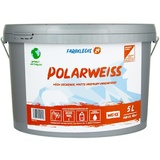 Farbklecks24 Polarweiss 5L (versch. Größen) premium Wandfarbe, weiss, sehr hohe Deckkraft