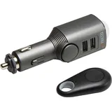 Technaxx TX-100 Autoalarm mit Ladefunktion, Auto Adapter, Schwarz