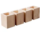 NANNAN3360 Betterhöhungen aus Holz Sofaerhöher 4 Stück Quadratische Möbelererhöher Schwerlast Tischlifte Massivem Holz Möbelfüße, Fügt 5–20 cm Höhe Hinzu (A 4.5cm-Increase Height 15cm)