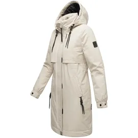 Navahoo Wintermantel Kaltwetterretter creme / schwarz L