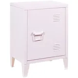 [en.casa] Nachtschrank Inari Türgriff Links Stahl Rosa