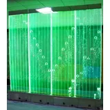 JVmoebel Zimmerbrunnen LED Wasserwand Wasser Wände Wasser Blasen Wand Waterwall 60x240cm, Made in Europa weiß