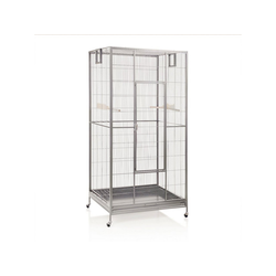 Montana Cages Vogelkäfig Sydney I - Platinum, Voliere für Wellensittiche, Nymphensittiche, Sittiche, kleine Papageien Vogelkäfig