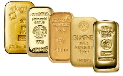 100 g Goldbarren diverse