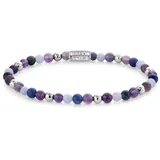 Rebel & Rose Are Violets Blue Armband Violettfarbmix Edelstahl RR-40102-S-S Größe 4 mm