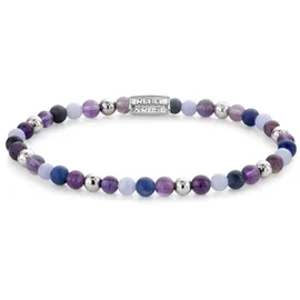 Rebel & Rose Are Violets Blue Armband Violettfarbmix Edelstahl RR-40102-S-S Größe 4 mm