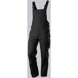 BP Latzhose, Stretch-Hosenträger mit Clipbefestigungen, 305,00 g/m2 Verstärkte Baumwolle, schwarz, 54l
