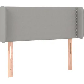vidaXL Kopfteil mit Ohren Hellgrau 93x16x78/88 cm Stoff