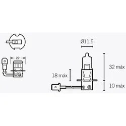 V PARTS Birne H3 12V 55W