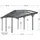 Juskys Carport 5 x 3 m mit Bogendach