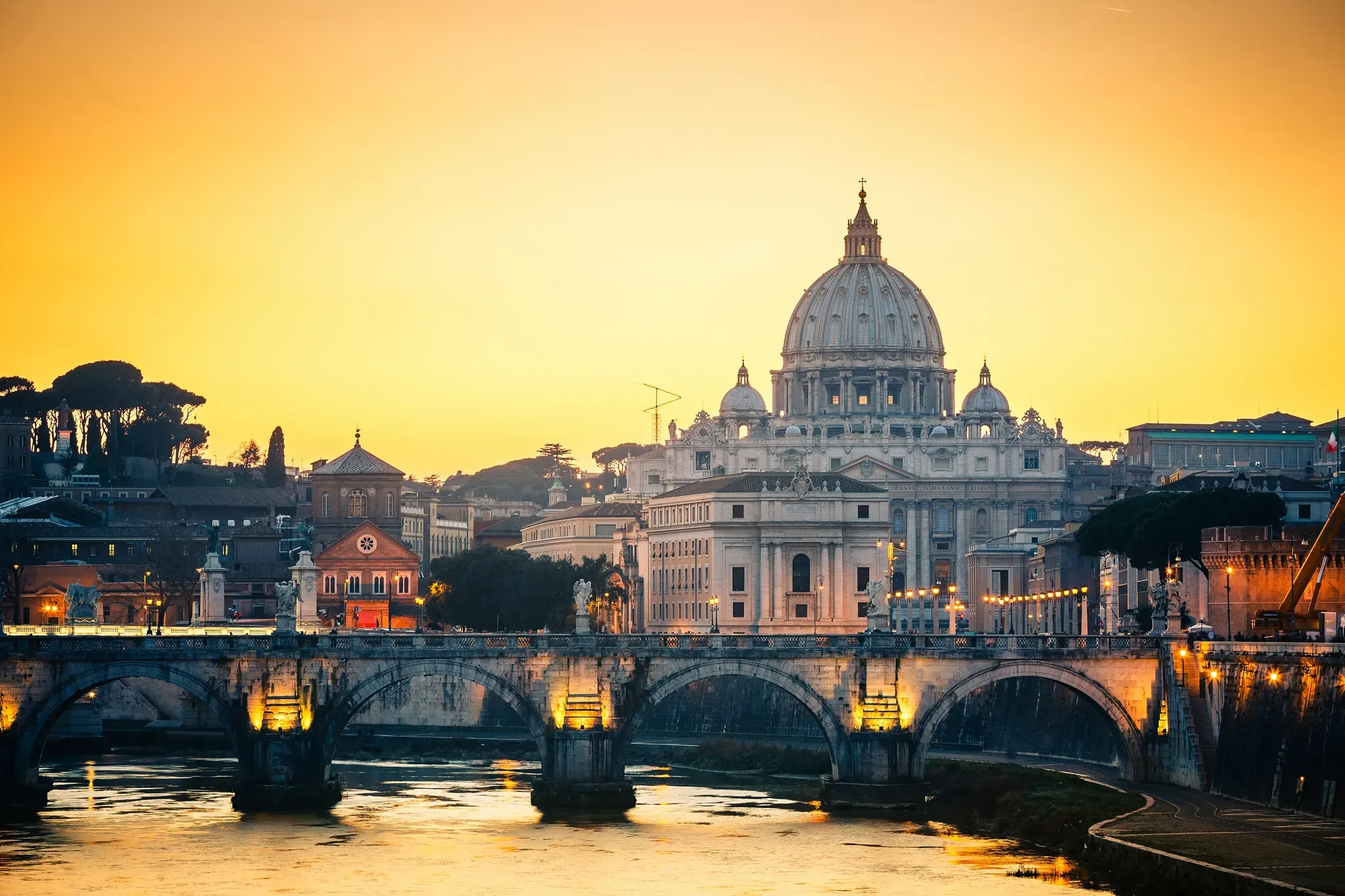 Fototapete PAPERMOON "St. Peters Cathedral in Rome", bunt (mehrfarbig), B:5m L:2,8m, Vlies, Tapeten