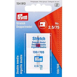Prym Doppelnadel "Stretch", Stärke: 75, Nadelabstand: 2,5 mm