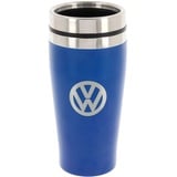 BRISA VW Collection - Original Volkswagen Isolierter Edelstahl Thermo-Becher (Doppelwandig/450ml/Blau)