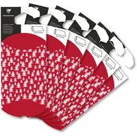 Clairefontaine 6x Geschenketui, 8x12cm Tannenbäume - Rot 618010C