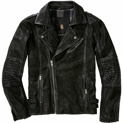 Mey & Edlich Herren Gewaschene Bikerjacke schwarz 56 - 56