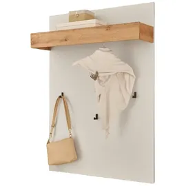 furn.design Garderobenpaneel Center 100 x 135 x 25 cm Weiß