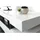 miliboo LIVO Design-TV-Möbel Lowboard 50 cm Weiß Holz/Kunststoff/MDF