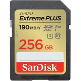 SanDisk Extreme PLUS R190/W130 SDXC 256GB, UHS-I U3, Class 10 (SDSDXWV-256G)