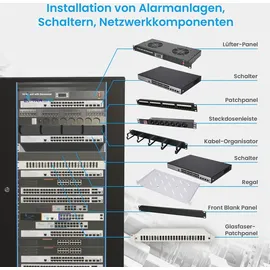 Extralink Rackmount-Schrank 27U 600x600 Schwarz stehend, Freistehendes Gestell,