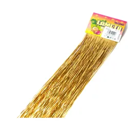 Lametta 24x100cm Weihnachtsbaum Christbaumschmuck Weihnachtsgirlande Karneval Fasching Disco & Party Glitzer Deko Silvesterdeko Gold