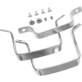 BEBEMOKO 1 Set Edelstahl Bratpfanne Dampftopf Griff Pfanne Topf Handgriff Wassertopf Griff Küchenhelfer Ersatz Topfgriff Dampfgarer Kessel Griffe Topf Seitengriff Wasserkocher Griff Silber