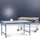 Manuflex BB3009.7035 Beistelltisch BASIS stationär mit PVC-Tischplatte in Lichtgrau RAL 7035, BxTxH: 750 x 500 x 780mm Lichtgrau