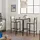 SoBuy Bartisch Set 3-teilig 75 x 120 x 75 cm Grau/Schwarz