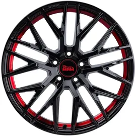 MAM RS4 Black Painted Red Inside 8x18