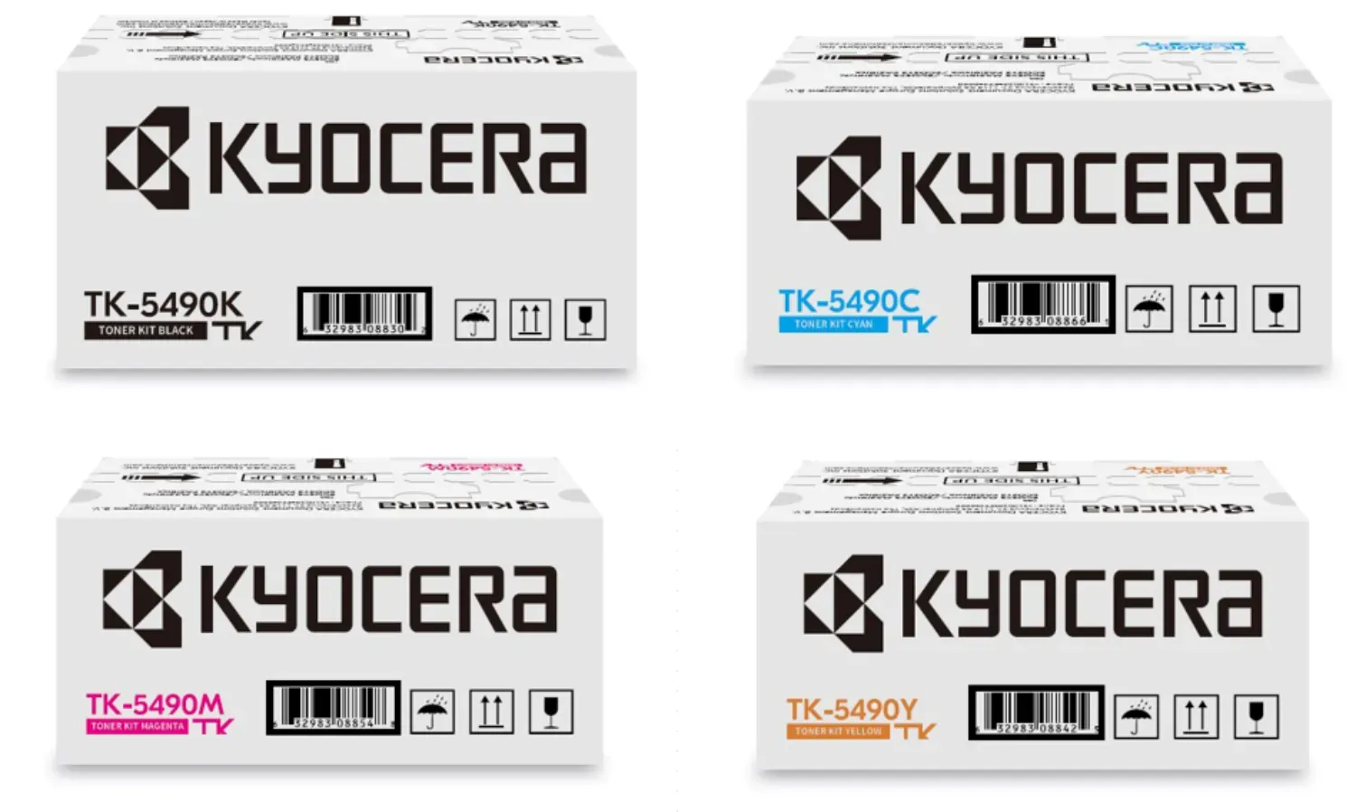 Kyocera Toner-Set Multipack TK-5490 (Schwarz, Cyan, Magenta, Yellow) für PA2101 MA2101 4-Pack Toner Set Tonerset - Kyocera Print Green - Kyocera Partner