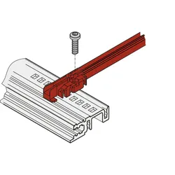 SCHROFF Führungsschiene Typ Zubehör, PC, 220 mm